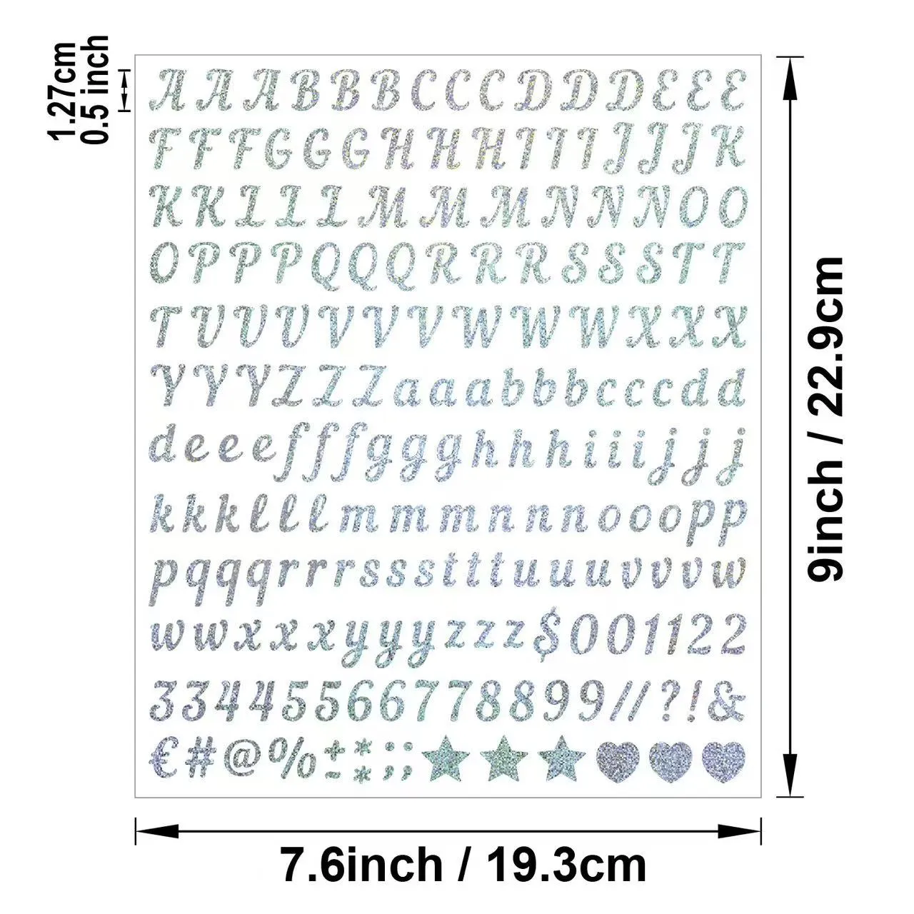 Betű- és számsoros homokkő dekoratív matrica