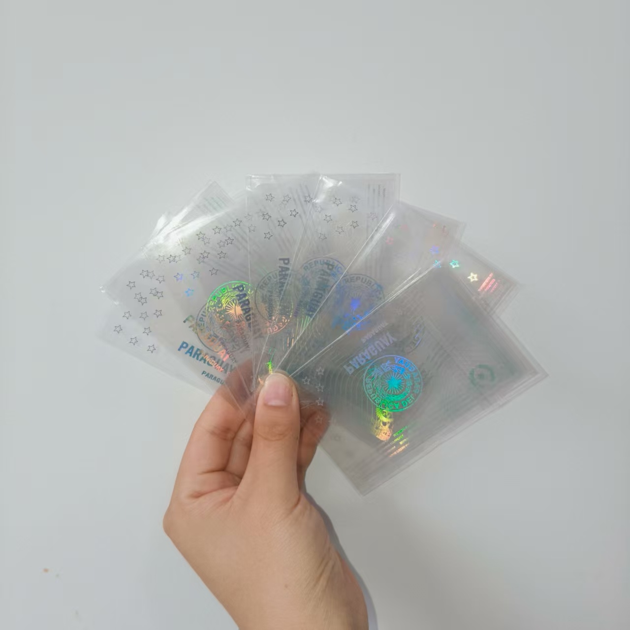 Átlátszó hologramkártya -matricák
